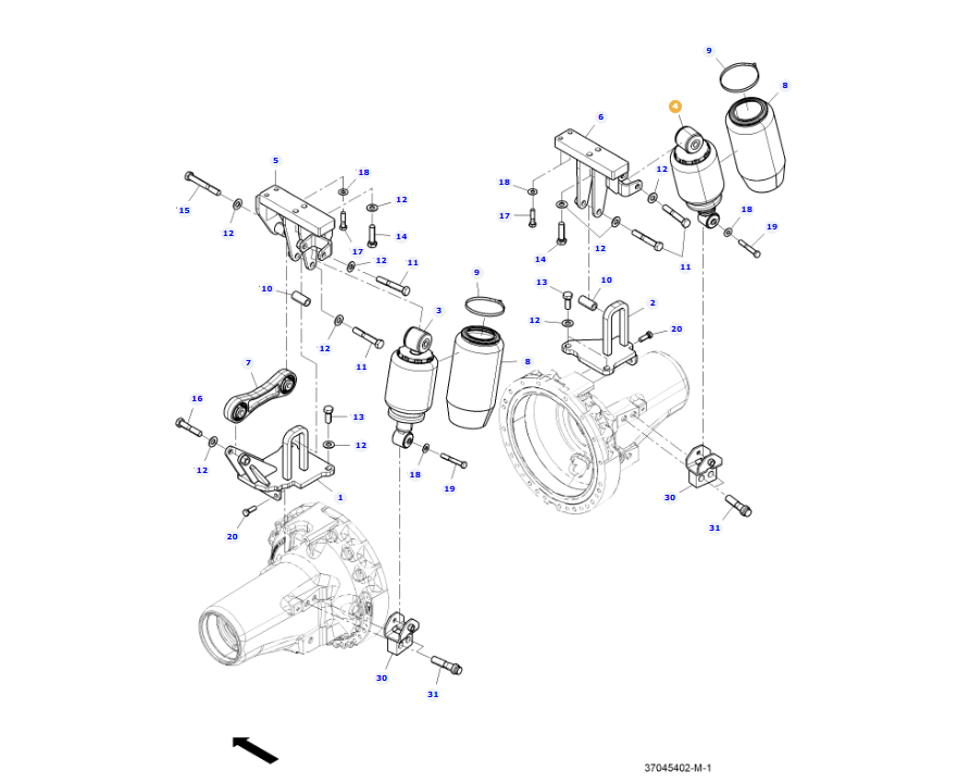 AGCO Air Suspension for Ride Stability & Comfort | AG-M222PB1035040