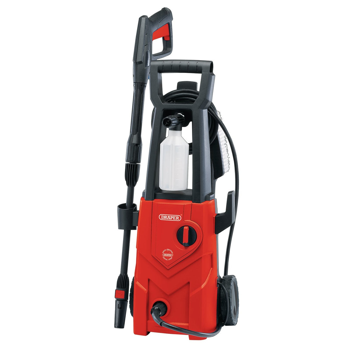 Draper 230V Pressure Washer, 1600W, 135Bar, Red - PW1600/90D/RED - Farming Parts