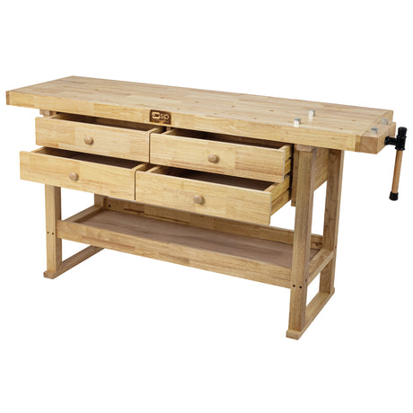 SIP Professional Hardwood 4-Drawer Workbench | 1640mm | IP-01460