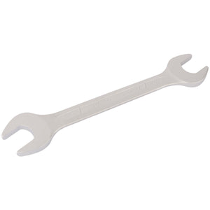 The Draper Elora Long Imperial Double Open End Spanner, 15/16 X 1" - 100A-15/16x1, is a professional quality tool crafted from chrome vanadium steel. Featuring corrosion protection for long-lasting durability, this spanner has one end larger than the other and is designed for tightening or loosening nuts and bolts.