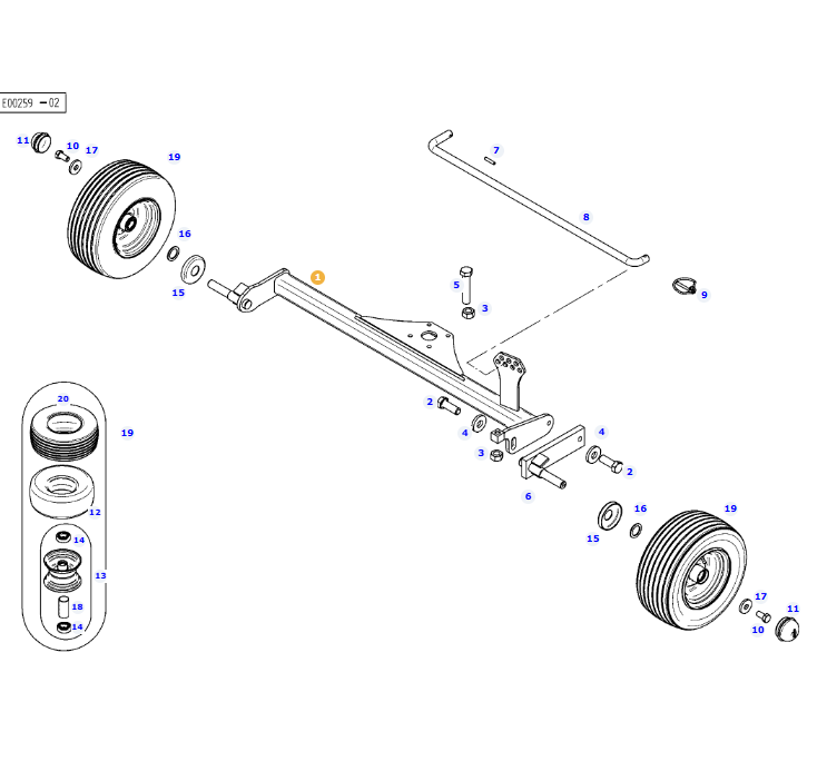 AGCO Axle OEM High-Strength Wheel Component for Durability | AG-FEL165612