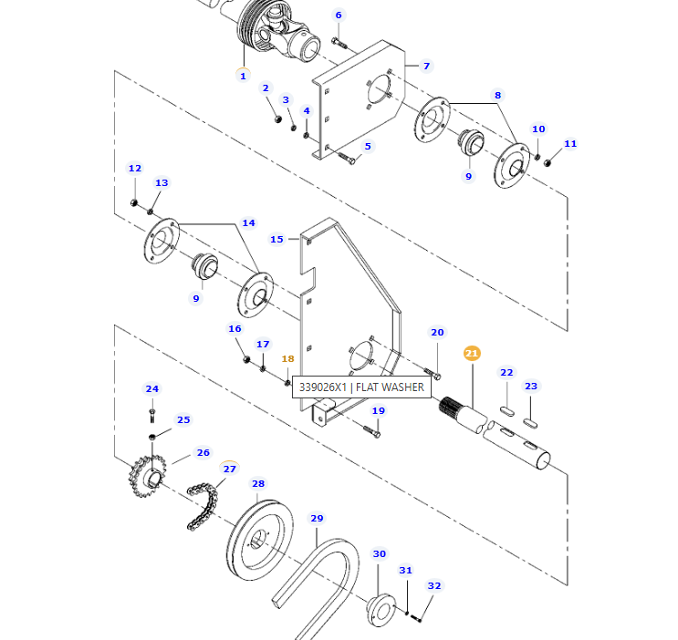 AGCO Axle OEM Combine Drive Replacement Component | AG-051237P1