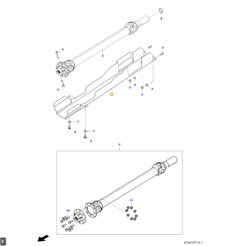 AGCO Cardan Protection OEM Durable Safety Guard for Tractors | AG-ACW352549B