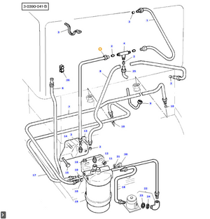 AGCO Tube Assy OEM Hydraulic Line for Massey Ferguson Tractors | AG-3822068M91