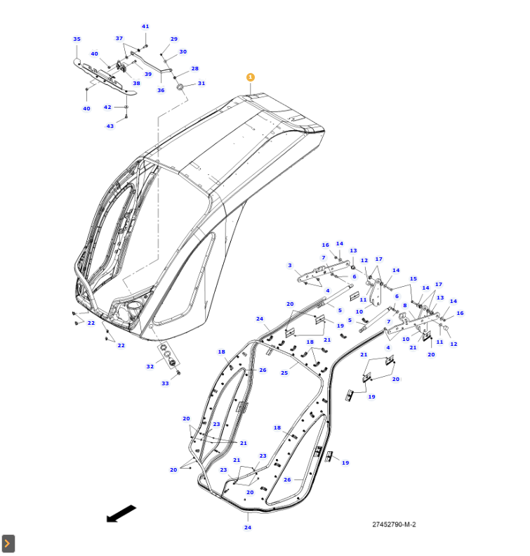 AGCO | Tractor Bonnet | AG-010C001500235