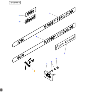 AGCO Decal OEM Sticker for Massey Ferguson Equipment | AG-3789532M1