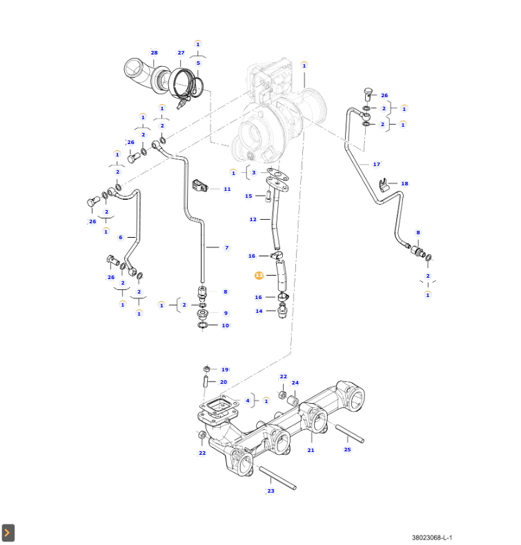 AGCO Hose OEM-Quality Durable Hydraulic Replacement Part | AG-ACX3964180