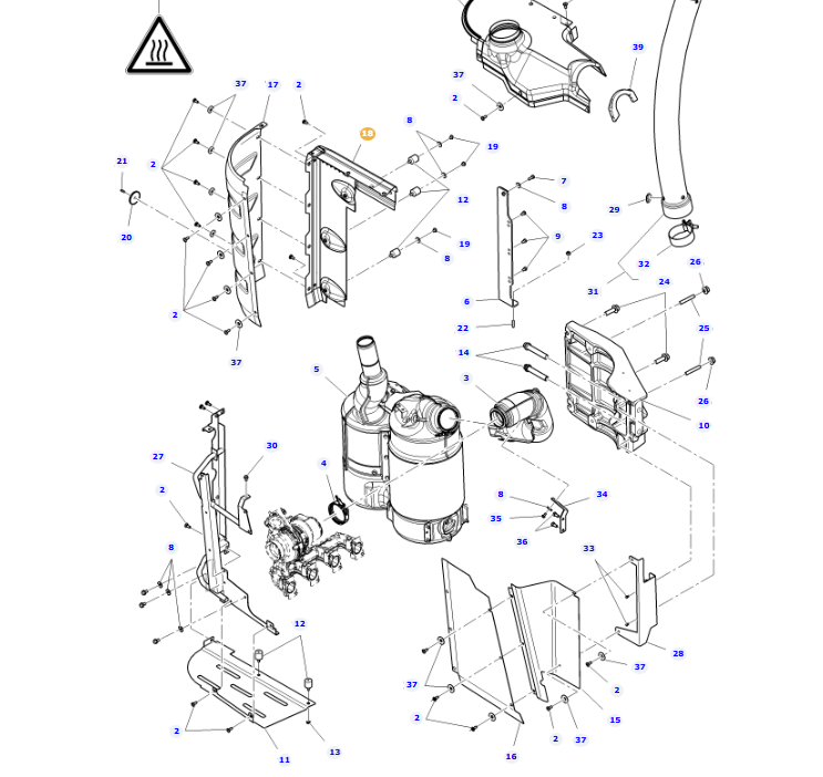 AGCO | Exhaust Shield | AG-Acx283341A