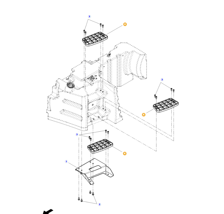 AGCO Step Heavy-Duty OEM Step Component for Equipment | AG-ACW152909A