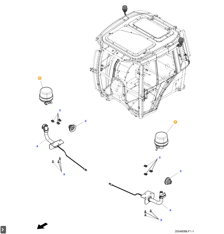 AGCO Rotary Beacon OEM Safety Warning Light for Tractors | AG-ACX4222570