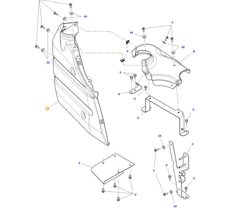 AGCO | Exhaust Shield | AG-Acw714445C
