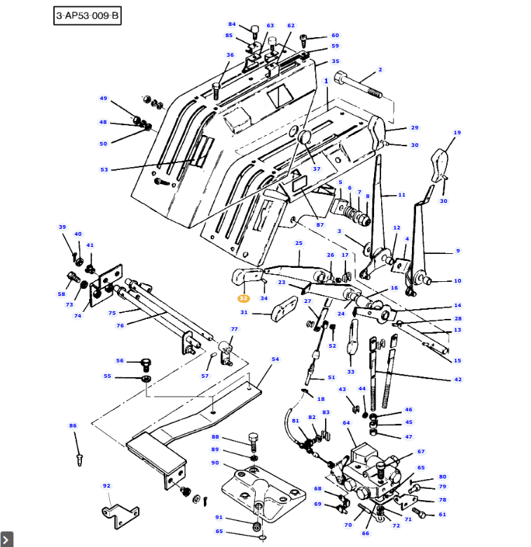 AGCO Knob Durable OEM Control Handle for Tractors and Equipment | AG-3612962M1