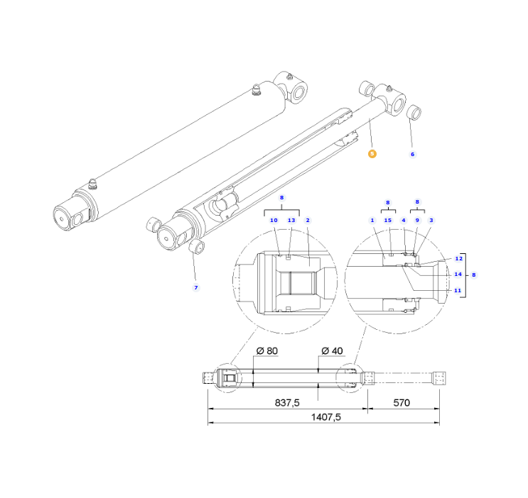 AGCO | Cylinder Rod | AG-Al12712423