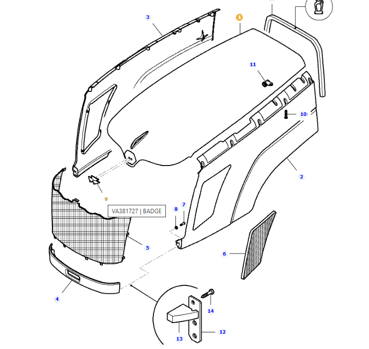 AGCO | Engine Bonnet | AG-Va205496