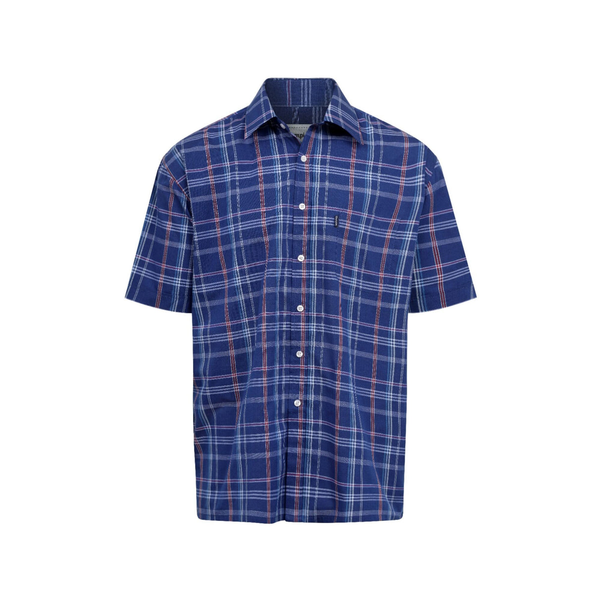 Champion Whitby Blue Polycotton Work Shirt with Pocket | BB-3103BLUE