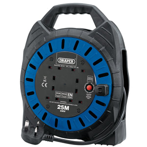 Draper 230V Four Socket Cable Reel, 25M - DCR2513E - Farming Parts