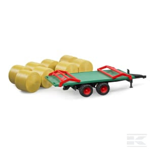 Roundbale Trailer with 8 Bales – 1:16 Scale, Durable & Playable | U02220