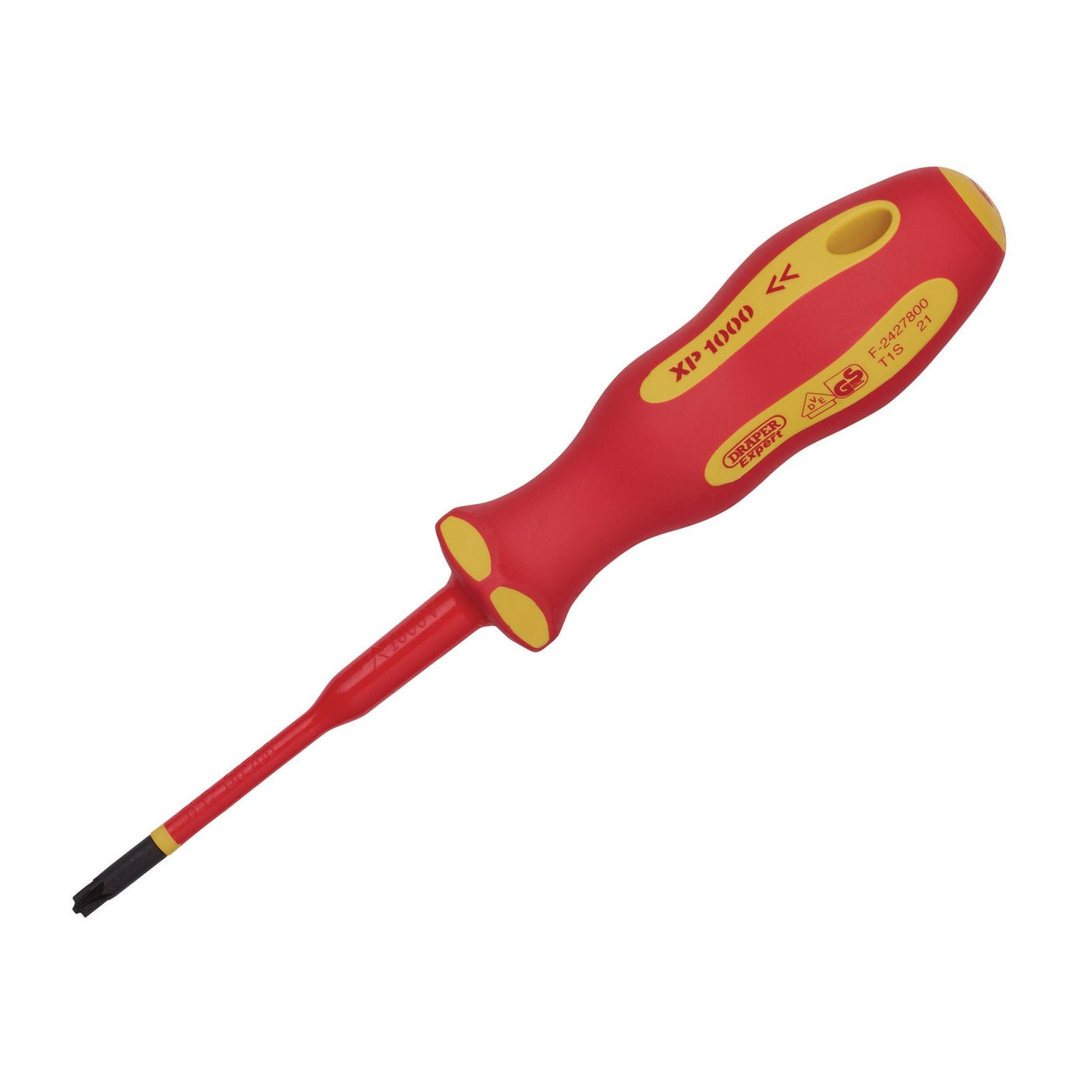 Draper Xp1000&#174; Vde Slimline Pz/Sl Type Screwdriver, No.1 X 80mm - 965SLIMPZ/SL - Farming Parts