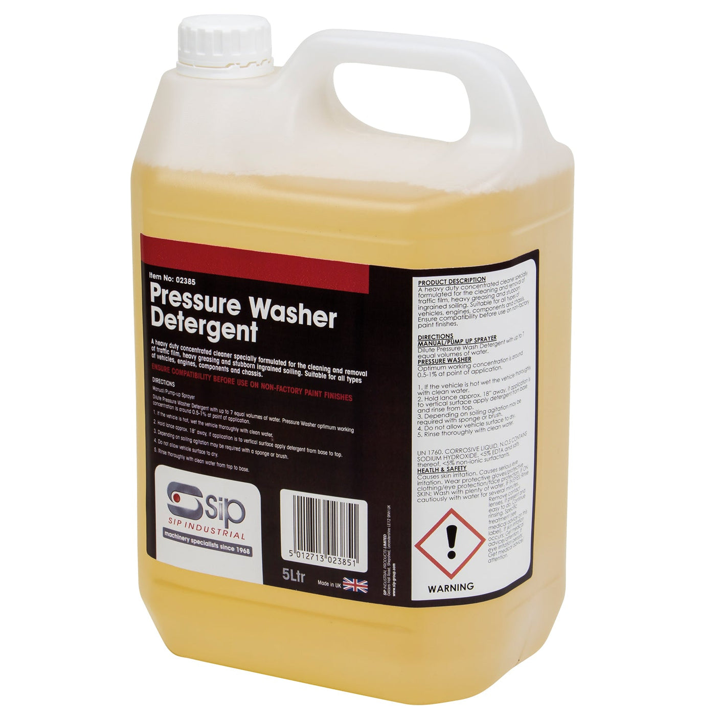 SIP - 5ltr Pressure Washer Detergent - SIP-02385 - Farming Parts