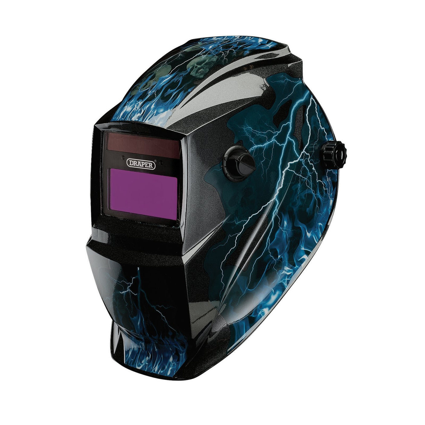 Draper Auto-Darkening Welding Helmet, Blue Skull - WHVS-BS - Farming Parts