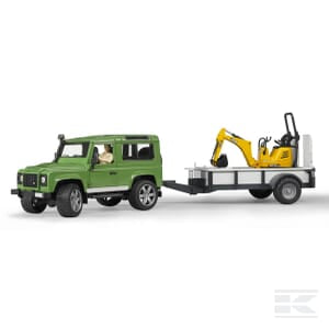 Land Rover with trailer+digger - U02593