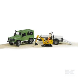 Land Rover with Trailer & Digger – 1:16 Scale, Durable & Playable Model | 025939