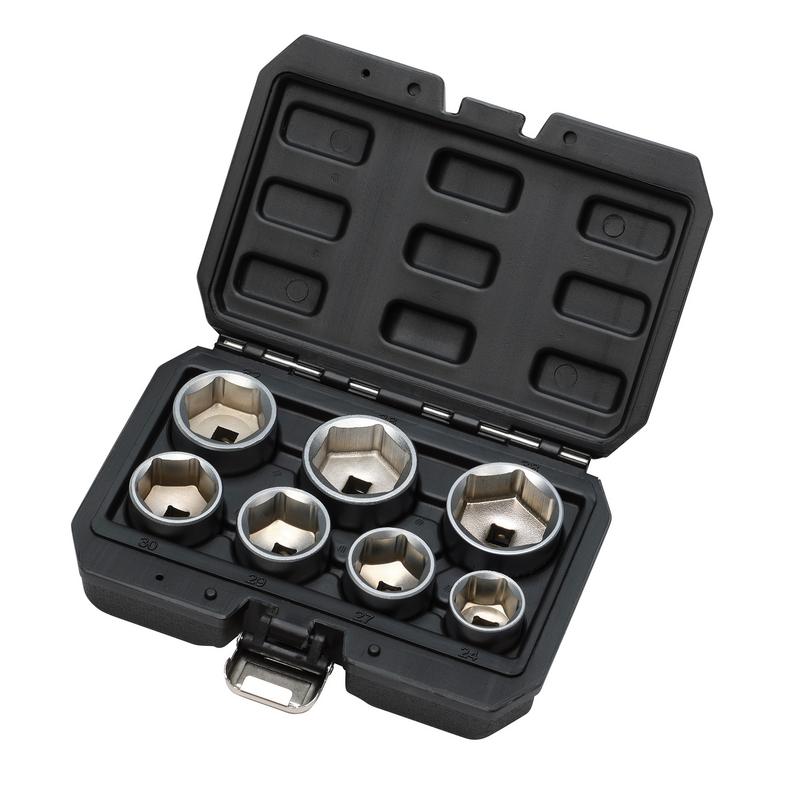 Oil Filter Socket Set, 3/8" Sq. Dr. (7 Piece)
