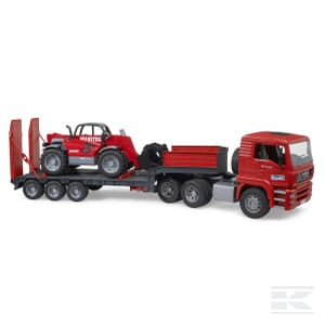 MAN TGA Low loader truck with Manitou Telescopic loader MLT 633 - U02774