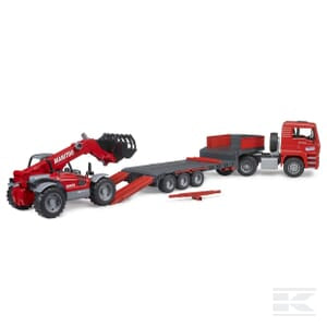 MAN TGA Low loader truck with Manitou Telescopic loader MLT 633 - U02774