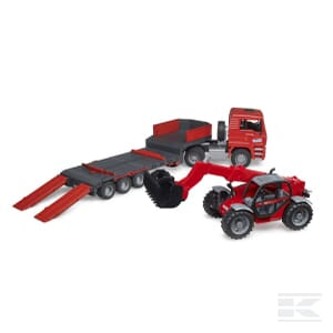 MAN TGA Low Loader Truck with Manitou Telescopic Loader MLT 633 – 1:16 Scale | U02774