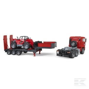 MAN TGA Low loader truck with Manitou Telescopic loader MLT 633 - U02774