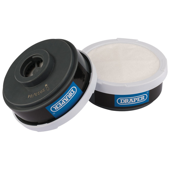 Draper Spare A1P2 Filters (2) For Combined Vapour & Dust - CFA1P2