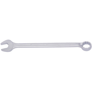 An image of the Draper Elora Long Combination Spanner, 32mm - 205-32, featuring an open-end on one side and a bi-hexagon ring on the other, crafted from durable chrome vanadium steel—perfect for tightening and loosening nuts and bolts.