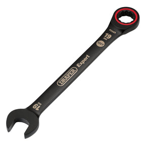 Draper Expert Hi-Torq® Metric Ratchet Combination Spanner, 19mm, Black - 8241MM/BK - Farming Parts