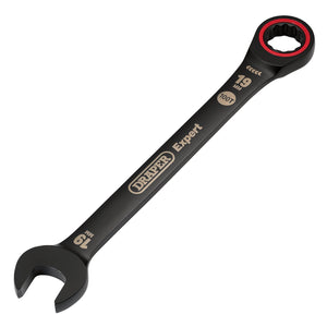 Draper Expert Hi-Torq&#174; Metric Ratchet Combination Spanner, 19mm, Black - 8241MM/BK - Farming Parts