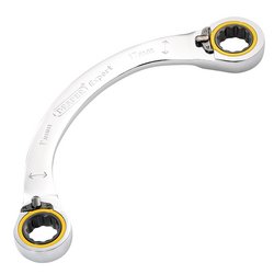 Draper Expert Hi-Torq® Double Ring Ratchet Half Moon Spanner, 15 X 17Mm | 8242Rmm