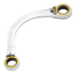 Draper Expert Hi-Torq® Double Ring Ratchet Half Moon Spanner, 19 X 22Mm | 8242Rmm