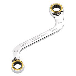 Draper Expert Hi-Torq® Double Ring Ratchet S-Shape Spanner, 14 X 16Mm | 8243Rmm