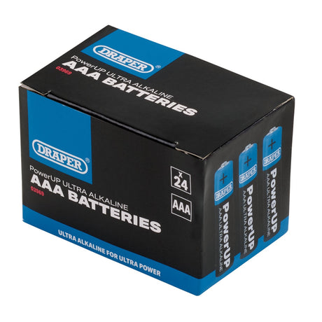 Draper Powerup Ultra Alkaline Aaa Batteries (Pack Of 24) - BATT/AAA/24 - Farming Parts