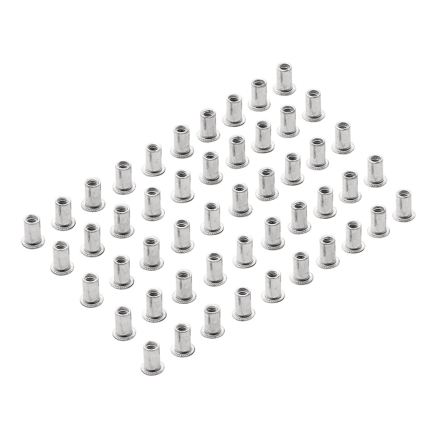 Draper Zinc Plated Threaded Insert Rivet Nuts, M4 X 0.7mm (Pack Of 50) - RIVNUT4 - Farming Parts