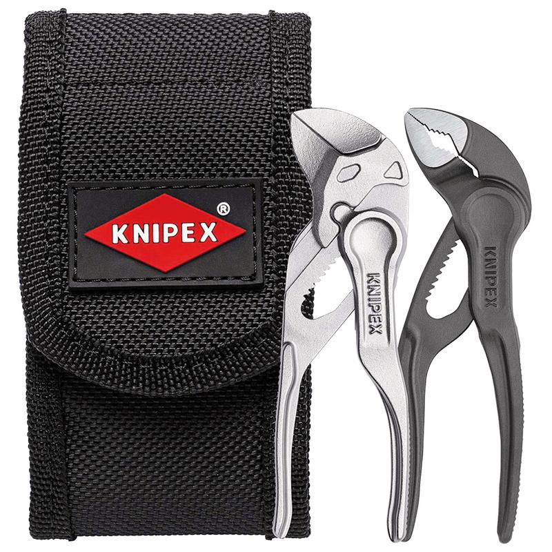 KNIPEX 00 20 72 V04 XS MINI PLIERS SET IN BELT POUCH, 2 PART