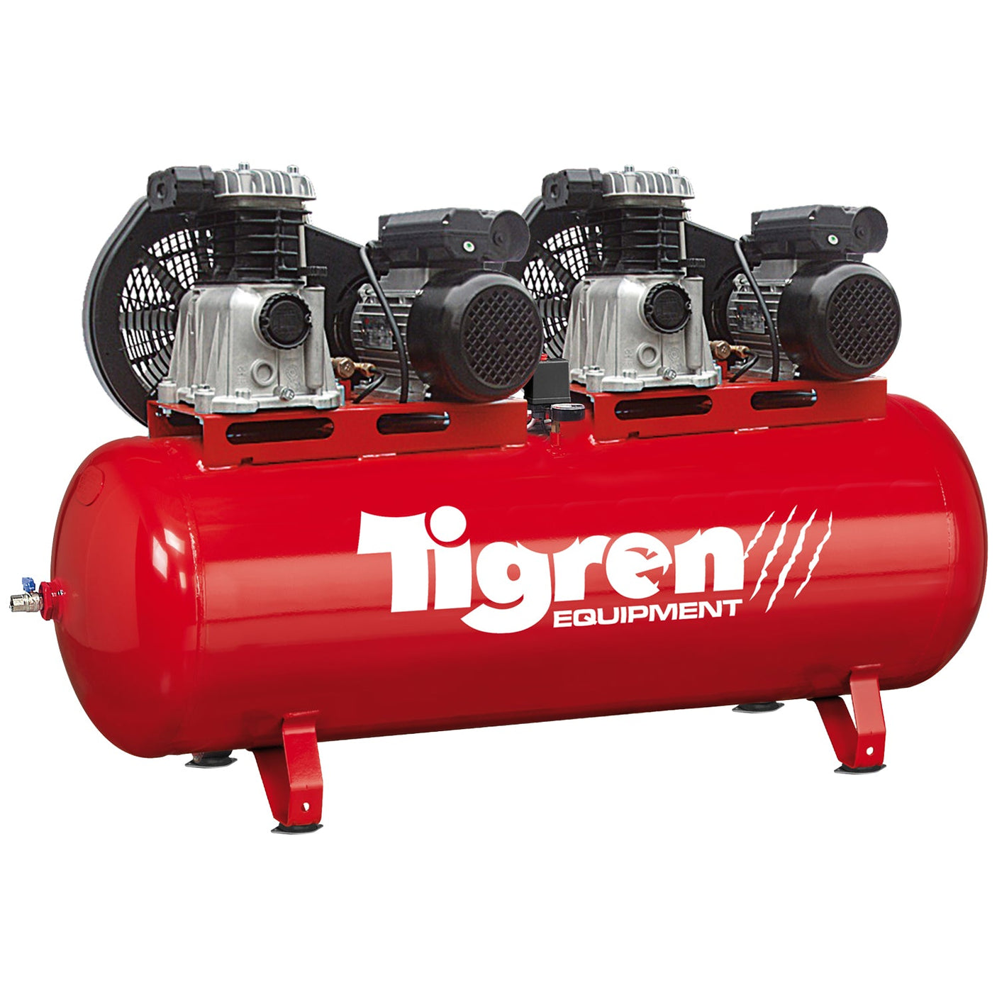 TIGREN 270ltr Tandem Belt-Driven Compressor - SIP-04386 - Farming Parts