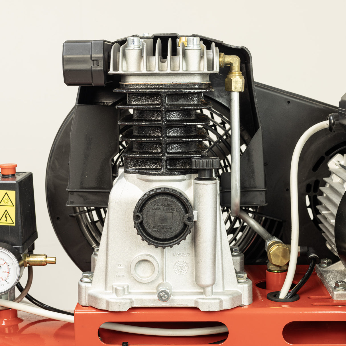 TIGREN 270ltr Tandem Belt-Driven Compressor 230v Heavy-Duty SIP-04386