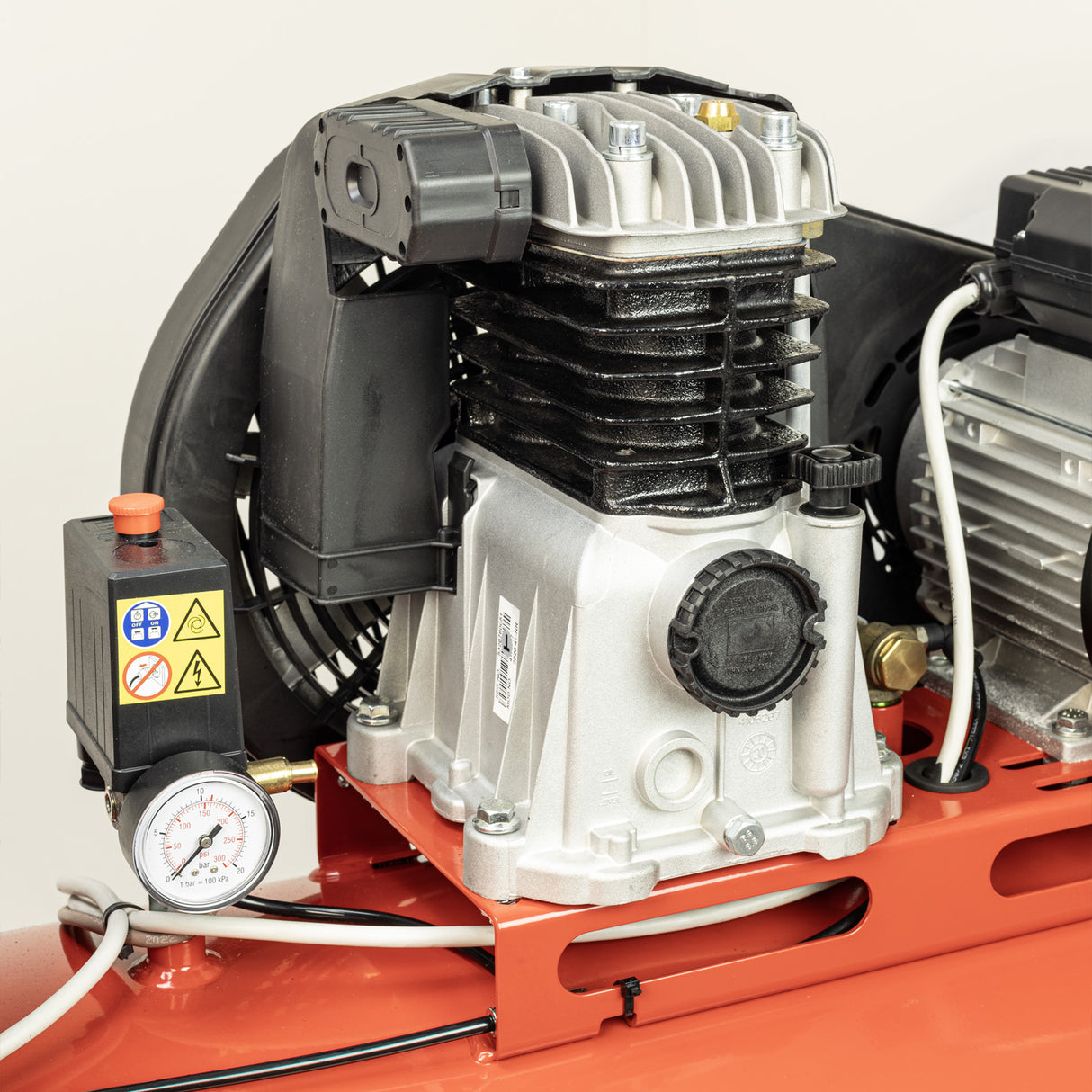 TIGREN 270ltr Tandem Belt-Driven Compressor 230v Heavy-Duty SIP-04386