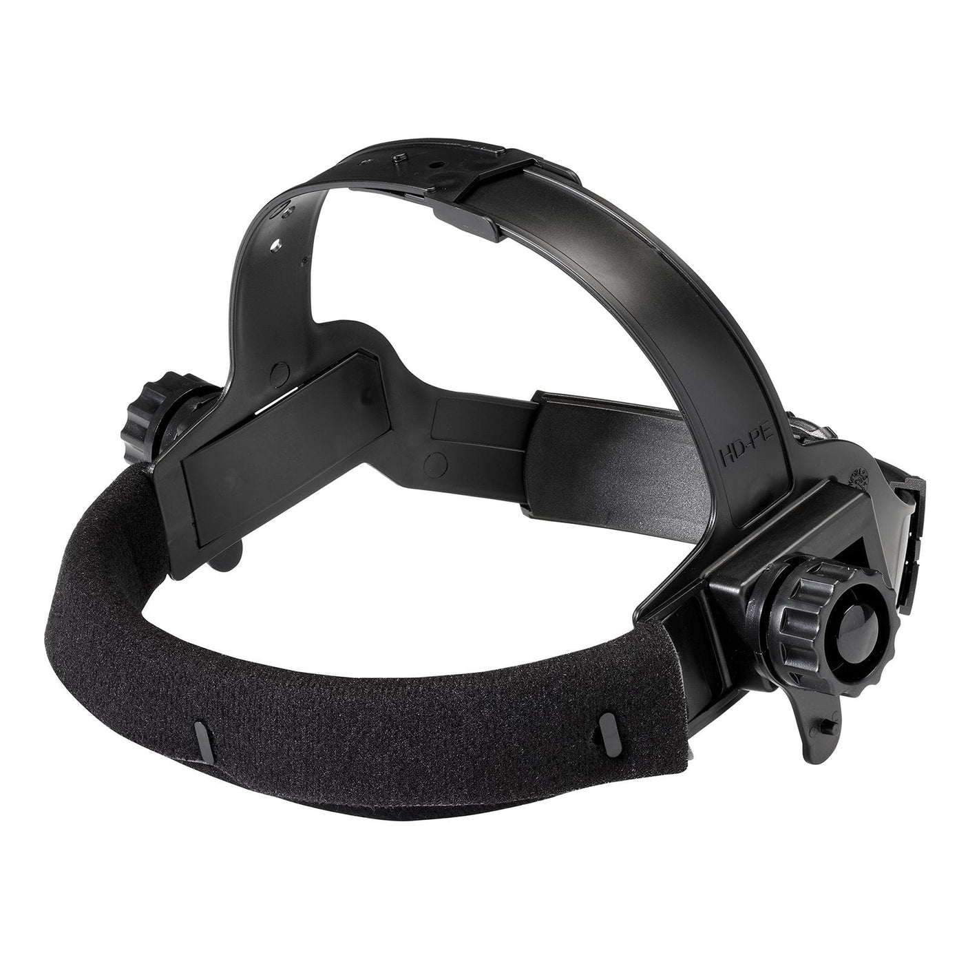 The Draper adjustable headgear, available under stock numbers 02513, 02514, 02515, and 02516, supports protective equipment such as face shields or welding helmets.