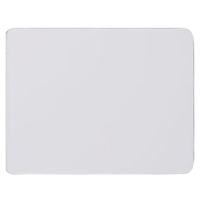 A blank, rectangular Draper whiteboard with rounded corners stands against a plain background, resembling the sleek design of the Draper Outside PC Lens for use with the welding helmet - Stock No. 02516 - AWHVS-BK2SF-LO.