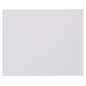 A blank white rectangular sheet of paper lies on a plain white background, reminiscent of a Draper Outside PC Lens for use with welding helmets - Stock Nos. 02513, 02514, 02515 - AWHVS-RF-LO.