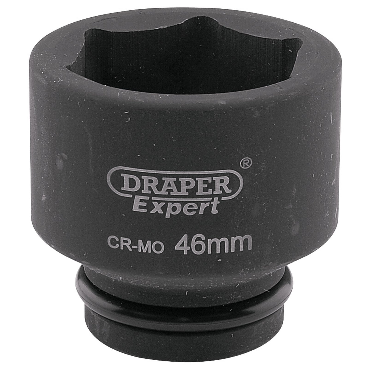 The Draper Expert Hi-Torq® 6 Point Impact Socket, 3/4" Sq. Dr., 46mm - 419-MM by Draper is made of CR-MO material, making it ideal for heavy-duty applications in vehicle maintenance.