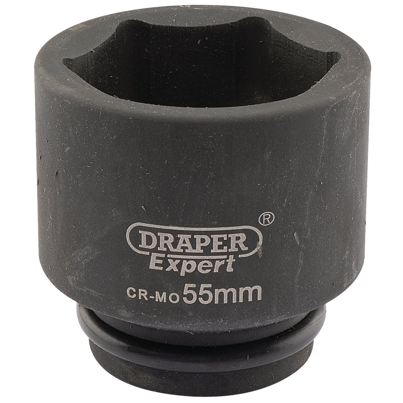 Image of a Draper Expert Hi-Torq® 6 Point Impact Socket, 3/4" Sq. Dr., 55mm - 419-MM, perfect for use with impact wrenches. Featuring robust chrome molybdenum construction, this socket is designed for durability and high performance.