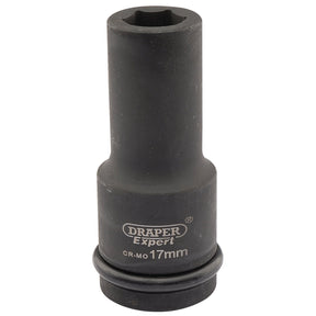 Draper Expert Hi-Torq® 6 Point Deep Impact Socket, 3/4" Sq. Dr., 17mm - 419D-MM - Farming Parts